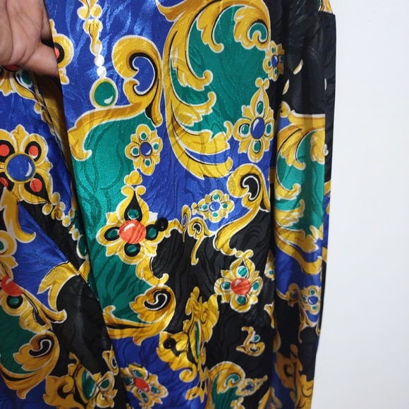 Stunning Vtg AP ltd Multicolor Long Sleeves Blouse Size 10 - Picture 4 of 16